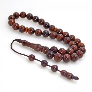 Dark Brown 33 Beads 10mm Turkish Kuka, Kundi Wooden Beads Tasbih | Zikr Tasbeeh TS-23-6